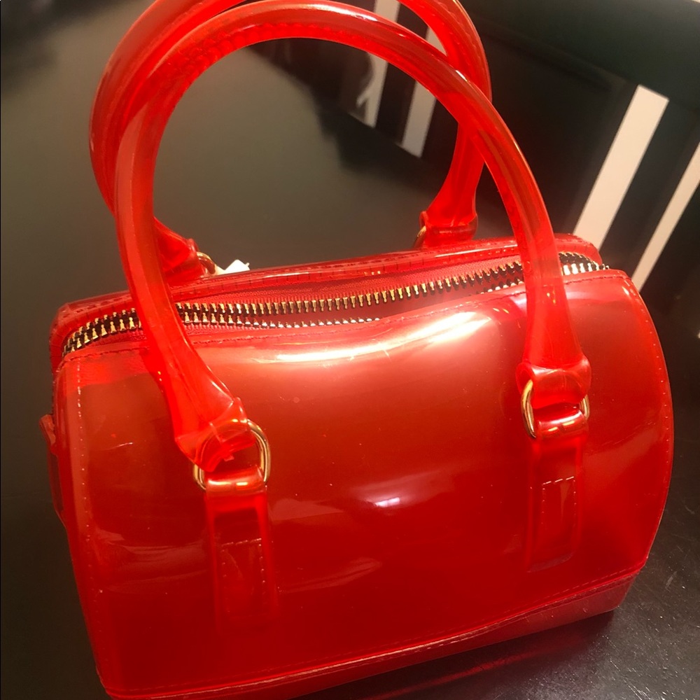 Candy Red mini jelly purse